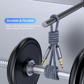 Ruaeoda Aux Cord 2Pack 6 ft,3.5mm Audio Cable Male to Male Stereo Hi-Fi Sound Nylon Braided aux to aux 1/8 Cable for Headphones Car Home Stereos Speakers Tablets