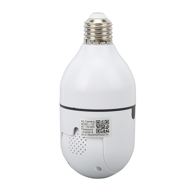 E27 Light Bulb Security Camera 5G 2.4G WiFi 2MP 1080P