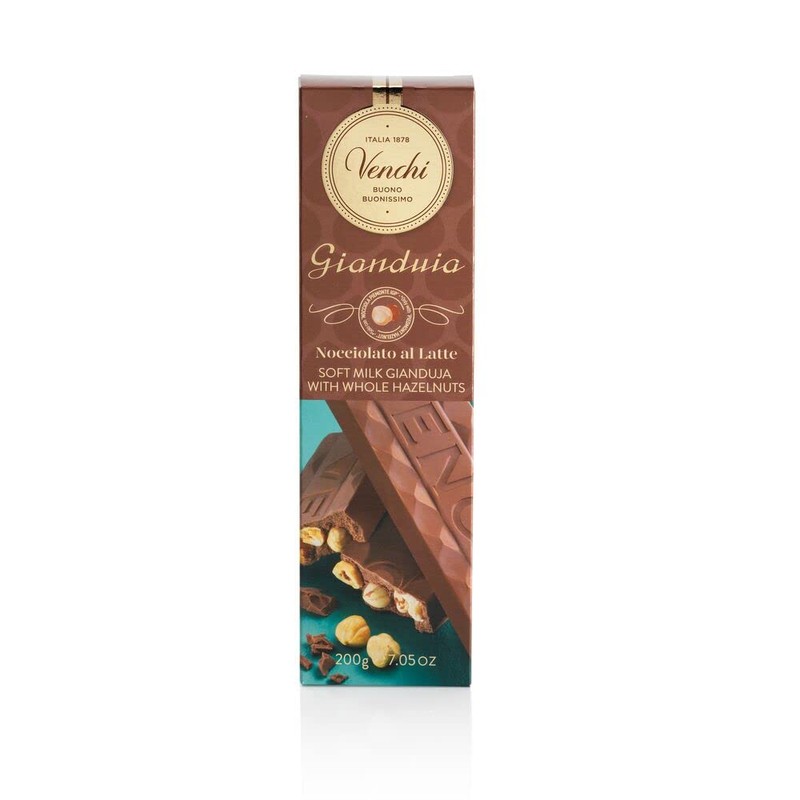 Venchi - Milk Gianduia with Hazelnuts Soft Bars, 7.05 oz