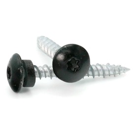 Low Profile Mechanical Galvanized Roofing Screws Black Finish - #10 x 1" Qty 250