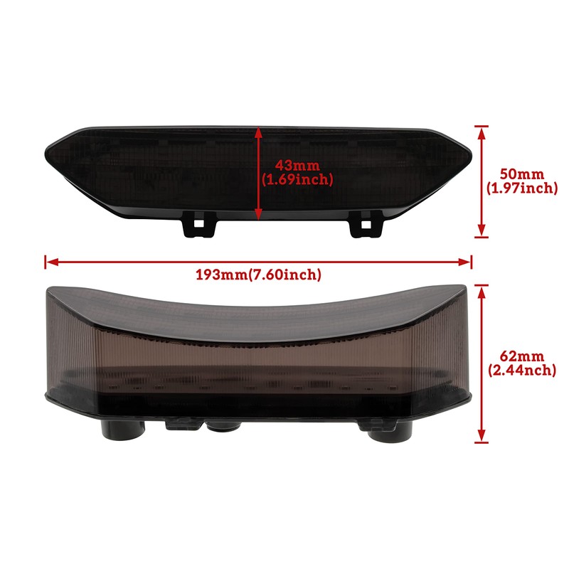 SAUTVS LED Smoked Black Tail Light Brake Light Taillight for