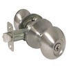 eBuilderDirect Satin Nickel Lock Door Oval Egg Shaped Style Knob