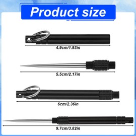 Giantree 6 PCS Portable Toothpicks, Metal Titanium Toothpicks, Reusable Toothpicks, Pocket Toothpicks with Keychain Dental Picks Tea Tree Toothpicks Fruit Toothpicks for Travel Picnic Camping