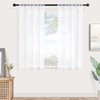 MRTREES Net Curtains for Windows 45 Inch Drop, White sheer