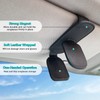 Visonx Sunglass Holder for Car Visor Clip, Magnetic Leather Eyeglass