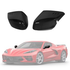 NUBEHONE Carbon Fiber Outside Mirror Covers Caps Fit For 2020-2025 Corvette C8 Z51 Z06 Stingray E-Ray, 100% Carbon Fiber Door Rear View Mirror Cover 2PCS
