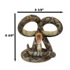 Rustic Western Coiled Diamondback Rattlesnake Snake Double Wine Bottles Holder
