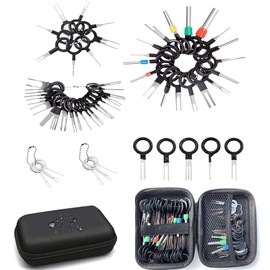 87 Piece Set Connector Pin Removal Tool Coupler Connector Wire Terminal Removal Key Tool Wiring Wire Removal Tool Wiring Connector Extractor Puller Release Pin 87 Types