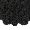 100 rosas artificiales de espuma, rosas falsas negras, clásicas, para