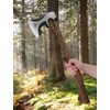 Camping Hatchet -Chopping Axe with Leather Sheath, 22.3" Forged Carbon