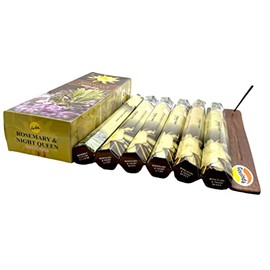 Rosemary & Night Queen Incense Sticks and Incense Stick Holder Bundle Insence Insense SreeVani Incense Sticks