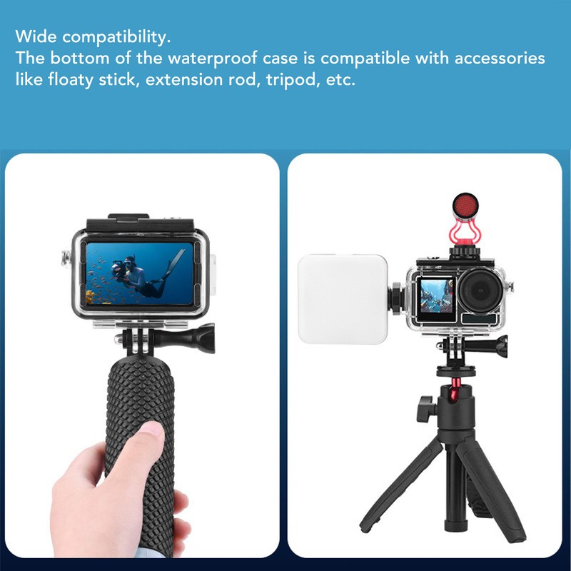 Action Camera Waterproof Case Underwater Protective Housing Case Compatible for