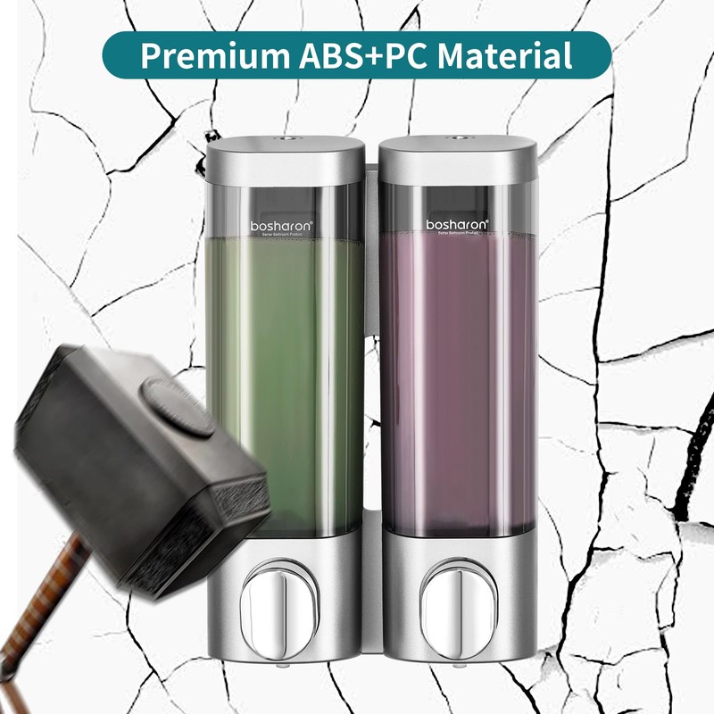 2 in 1 Shower Soap Dispenser, 2×300 ml Chamber Shampoo