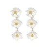 YUNXI Boho Metal Poppy Flower Dangle Earring Matte Painted Dual
