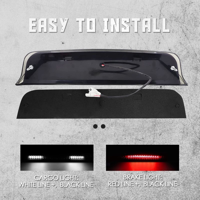 High Mount 3rd Stop Light Compatible with 2004-2015 Nissan Titan,
