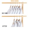 KOOBAY Clothes Hanger 72Pcs Connector Hooks Gold Metal Outfit Hangers