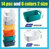 14 PCS Plastic Storage Bins and Small Storage Baskets for