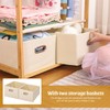 Vilaxing Kids Clothing Rack Bamboo with 2 Storage Baskets and