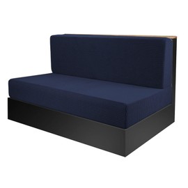 Nitoope 2 Stück Camper Kissenbezüge (1 Set), RV-Sitzbezüge, Wohnmobil-Sitzbezüge für Anhänger, Sofa-Sitzkissenbezüge, Sofakissen-Bezüge Stretch, für Reisemobilsitz, Waschbar, Einfach (Marineblau)