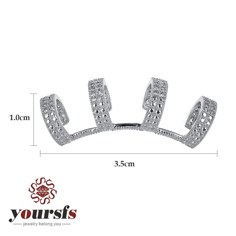 Yoursfs Pendientes de Cuff oreja non-Piercing Cuff Helix Cartílago arete