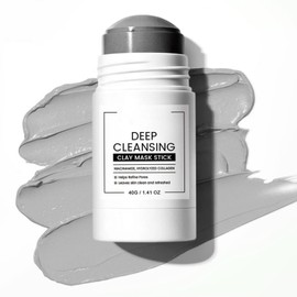 Mascarilla en Barra de Arcilla Volcánica, Limpieza Profunda de Poros, Elimina Puntos Negros, con Ácido Glicólico, Arcilla Natural de Alaska, Cremosa, 