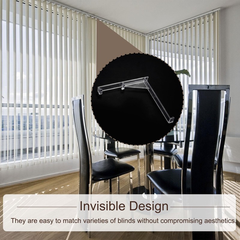 uxcell 8Pcs 3.5 Inch Clear Valance Clips, Hidden Vertical Blind
