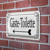 Vintage Blechschild | Gäste-Toilette | Nostalgisches Design | 20 cm