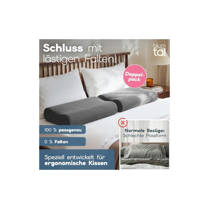 Blumtal 2-Pack Health Pillow Covers - Soft Cotton Blend