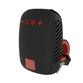 Bike Bluetooth Speaker, Dual Pairing Wireless Speaker, Portable Waterproof Shower Speaker with FM Radio Memory Card Support for Cycling Hiking (Black)