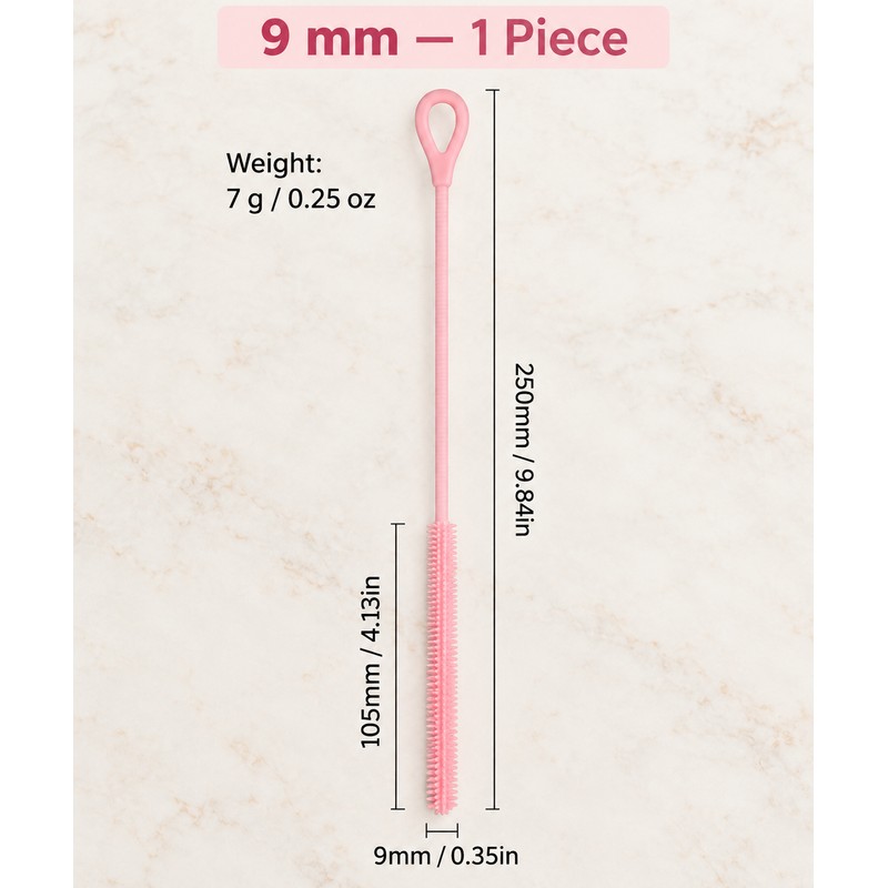 Silicone Straw Cleaning Brush – Flexible 6 mm (0.24 in)