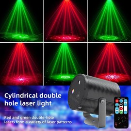 Mslitely Mini Party Light 2 Pack, Cylinder DJ LED Light with Sound Activated ABS Strobe Stage Lighting, New Years/Club/bar/Birthday/KTV/Home Room Decor