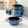 Hasense French Onion Soup Bowls with Handle, 24 oz Ceramic