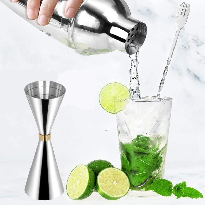 Cocktail Set Stainless Steel Shaker Set Bartender Tools Measuring Cup