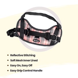 Bark Appeal Dog Harness, No-Pull Pet Harness, Adjustable & Reflective, Soft-Padded No-Choke Vest Harness with Easy Control Handle & 3 Leash Clips, Easy On, Easy Off Technology - Small to Large Dogs