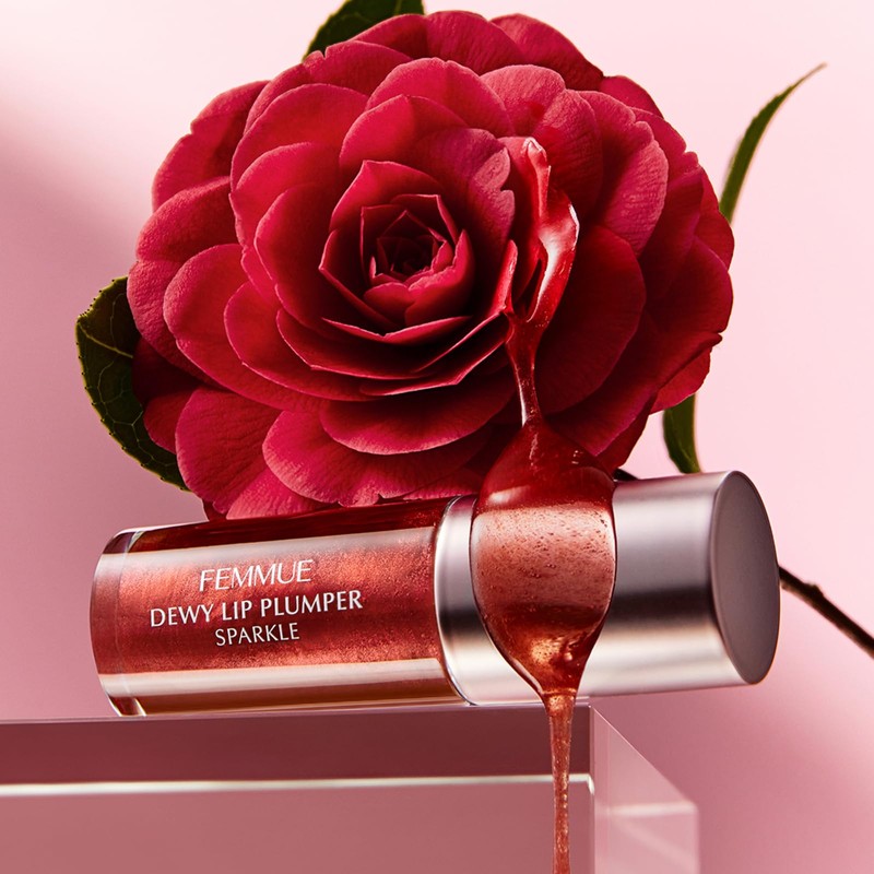 FEMMUE CAMELLIA Lip Plumper, Sparkle, Genuine Japanese Product, Lip Serum,