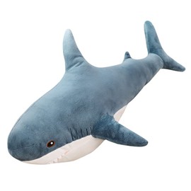 NatureMan 80 cm Shark Stuffed Animal Cushion, Soft Shark Plush Cushion, Comfortable Sleeping Pillow, Back Cushion, for Home Decoration, Children's Toy, Gift