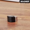 Wagner designer door stop, to screw in, brushed metal, thermoplastic