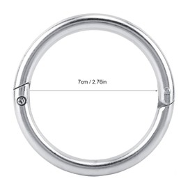 Restokki Farm Animal Stripping Cow Nose Ring Plastic Weaning Equipment, Stainless Steel Bull Nose Ring Livestock Breeding Accessories Cattle Bull Nose Pliers Hoop Piercing Rings (M)