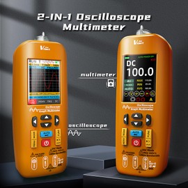 MAXRIENY Handheld Digital Oscilloscope Multimeter Automotive Waveform Generator, 10MHz Bandwidth with 48MSa/s Sampling Rate, Rechargeable Lab Graph Meter Capacitance Diode Ohm Amp Voltage Tester