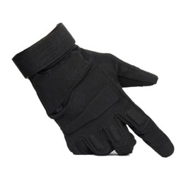 Tactical Gloves / Survival Game Equipment Military Combat Outdoor/Full Finger [WL Products] TACG985 (Black, M)