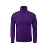 Mens Turtleneck Long Sleeve Shirts Thermal(Purple,X-Large)