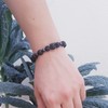 Omky Pulsera Búho |Brazalete Ajustable Piedra Volcánica | Regalo Hombre