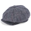 Men’s Woolen Newsboy Cap Tweed Gatsby Ivy Cabbie Flat Golf