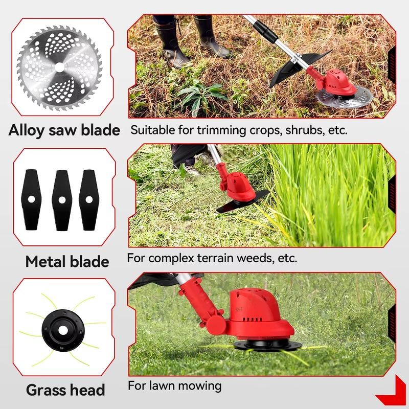 ONEVAN 3-in-1 Cordless Lawn Mower, With 2 x 3.0Ah Batteries,