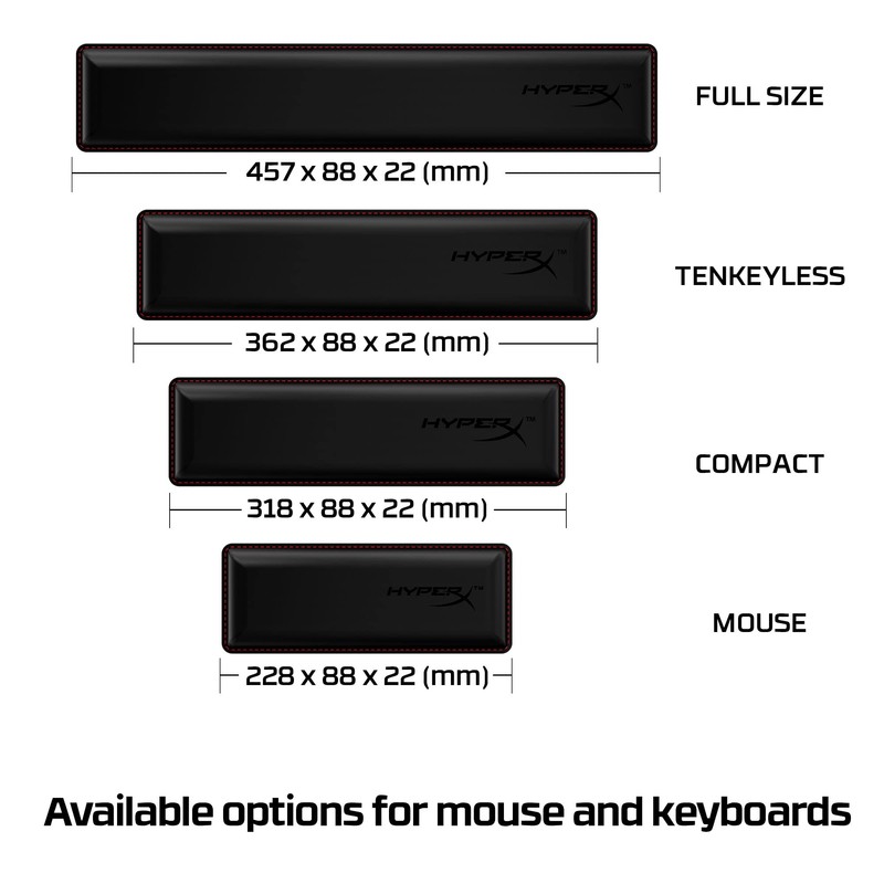 HyperX Wrist Rest リストレスト マウス 疲労軽減 低反発クッション 人間工学デザイン 2年保証 4Z7X2AA