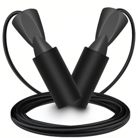 Professional Skipping Rope, Adjustable Fitness Rope with Comfort Handles, Grey/Black