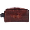 SPORTGIFTZ Buffalo Leather Rugby Wash Bag Durable Toiletry Bag for