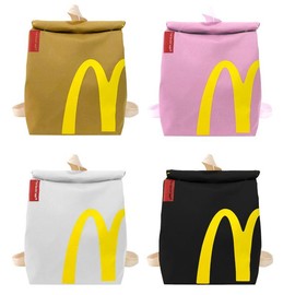 McDonald's Vintage Daypack Unisex Backpack for Women and Men - Durable Canvas, Adjustable Straps, Spacious Interior, Lightweight Casual Travel Bag - Color: pink