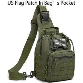 ATBP Small Tactical Sling Bag for Men with Holster Military EDC Shoulder Bag CCW Crossbody Bag 7 Liters