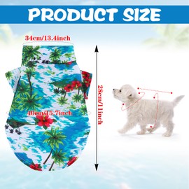 4pcs Hawaiian Style Dog Shirts for Small Dogs, Breathable Pet Clothes, Puppy Clothes Boy, Puppy Sweatshirt for Small Dog